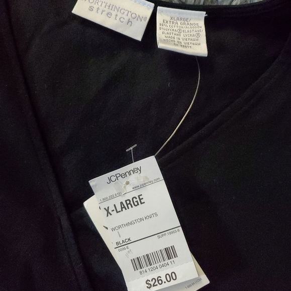 WORTHINGTON stretch faux wrap sleeveless cummerbund XL - Picture 4 of 6